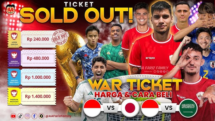 Tiket Jepang vs Timnas Indonesia Sold Out